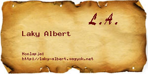 Laky Albert névjegykártya